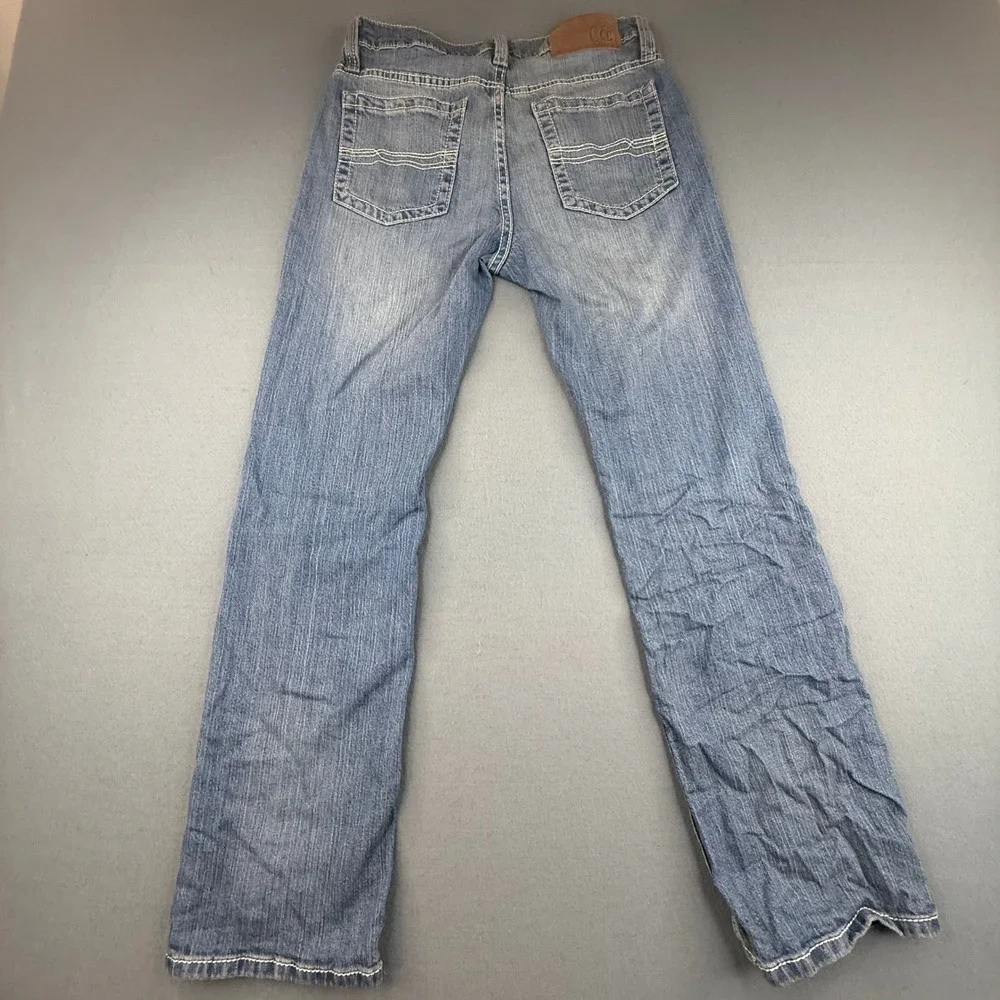 Cody James Jeans Mens 30x30 Blue Western Straight Leg Heavy Stitch Denim